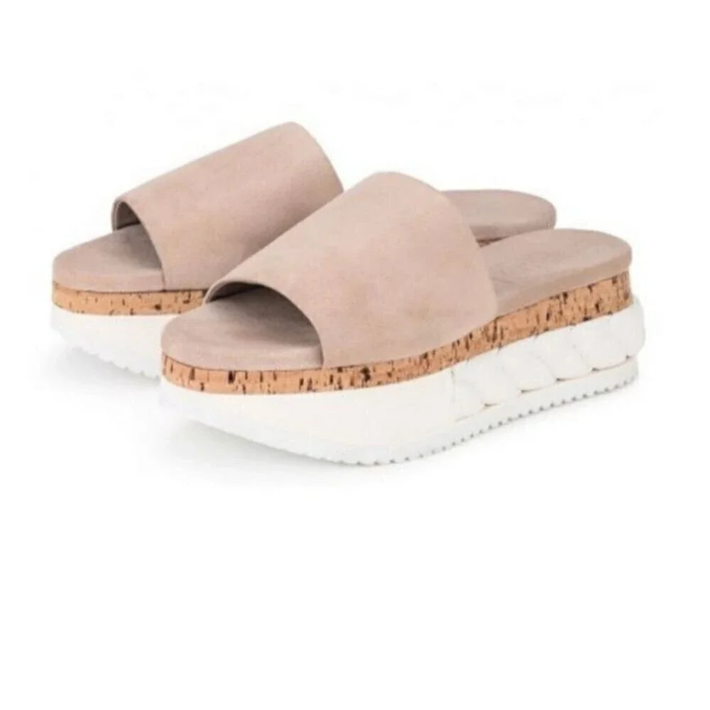 AGL calfskin suede VELOUR SLIDES size 36